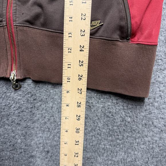 Vintage Nike Air Max 360 Full Zip Track Jacket Mens XL Brown/Crimson Red - Picture 9 of 11